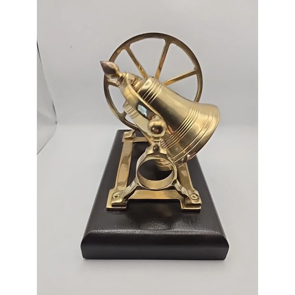 Nautical‎ Brass Ships Wheel Hotel Counter Table Bell Vintage